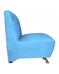 Sillón Indivudial, Vintage Home Designe, Europe, Tapizado Suede- Azul Turquesa - Envío Gratuito