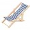 MagiDeal Sillón De Madera Raya Blanca Azul Para Muebles En Miniatura 1/12 Casa De Muñecas