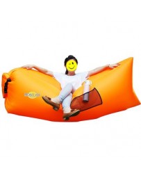 Sofá Cama Colchón Sillón Hinchable Inflable Al Aire Libre Camping Playa-Naranja - Envío Gratuito