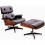 Sillon Silla Eames Lounge Charles Piel Italiana Madera Caoba Minimalista Elegante Moderno - Negro Replica Exacta