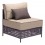 Sillon individual para exterior marca Zuo modelo Pinery sin brazos - cafe / 703796