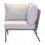 Sillon individual esquinero para exterior marca Zuo modelo Pier - gris / 703788