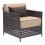 Sillon individual para exterior marca Zuo modelo Pinery con brazos - cafe / 703791