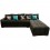 Sala Esquinera Omega 2 Piezas Fabou Muebles, Sofa cama
