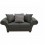 Love Seat Gray Fabou - Gris Oxford, Capitonado, Moderno, Minimalista