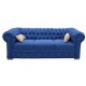 Sofa Olimpo De Fabou - Azul Cobalto, Capitonado, Moderno - Envío Gratuito