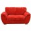 Love Seat Moderno Pekin Fabou Muebles - Rojo