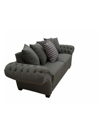 Sofa Gray De Fabou - Capitonado, Moderno, Minimalista - Envío Gratuito