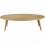 Mesa De Centro Ovalada, Vintage Home Design, Madera Pino Diseño Único-Natural