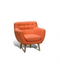 Sillón Individual, Vintage Home Designe, Orange Seat, Tapizado tipo Gamuza- Naranja - Envío Gratuito