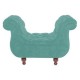 Sillón Acapitonado, Vintage Home Designe, Elsa, Madera De Pino Acapitonado- Turquesa - Envío Gratuito