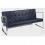 Sofa Sala Sillon Minimalista 3P Modernista En Piel Elegante