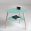 Mesa auxiliar-The H design-Mesita Buro Jimmy estilo escandinavo y moderno-Verde agua