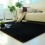 Tapete Alfombra de Sala Alfombras seda Esteras salón dormitorio deslizamiento de yoga - Negro