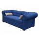 Sofa Olimpo De Fabou - Azul Cobalto, Capitonado, Moderno - Envío Gratuito