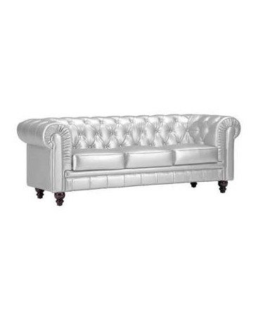 Sofa marca Zuo modelo Aristocrat - plata / 900112 - Envío Gratuito