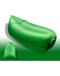 Puffs Sofa Cama Lazy Hangout De Aire Inflable Del Saco De Dormir Sofá Para Sala De Estar Acampar Al Aire Libre- Verde - Envío Gr
