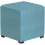 Taburete Cubo, Vintage Home Designe, Cubo Aqua, Tapizado Tela Tipoo Lino- Aqua