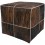 Taburete Cubo PELLE MAX Piel de Pelo-Atigrada