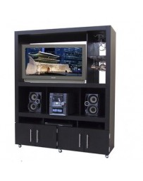 Centro De Entretenimiento Un Producto Aargos Design Home Esparta Funcional Y Elegante Para Componentes Mini Bar Tv- Chocolate - 
