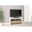 Mesa para Tv Keiä Björn 2 cajones-Blanco y Castaño