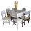 Comedor con 6 sillas Milenium-Gris Patinado