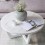 Mesa De Centro Redonda. Vintage Home Design, Merlina, Madera-Blanco