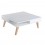 Mesa de centro-The H design-Mesa de centro Missy estilo moderno con madera natural y 2 cajones-blanco