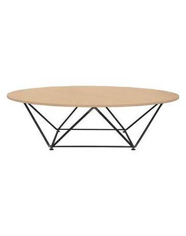 Mesa De Centro Carbono Rutenio De Acero Y Madera - Multicolor - Envío Gratuito