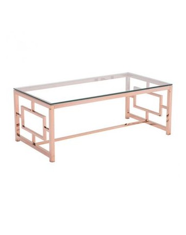 Mesa de centro marca Zuo modelo Geranium - acero inoxidable dorado  100184 - Envío Gratuito