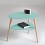 Mesa auxiliar-The H design-Mesita Buro Jimmy estilo escandinavo y moderno-Verde agua
