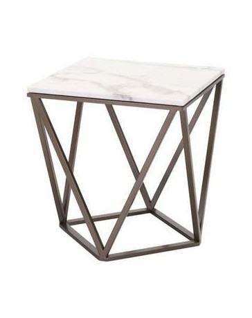 Mesa lateral marca Zuo modelo Tintern - blanco  100658 - Envío Gratuito