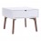 Mesa lateral marca Zuo modelo Padre - Nogal y blanco  100149