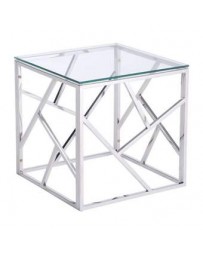 Mesa lateral marca Zuo modelo Cage - acero inoxidable / 100181 - Envío Gratuito