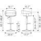 Banco para bar marca Zuo modelo Fuel - blanco / 100597 - Envío Gratuito