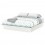Base De Cama King Size CREA Muebles CKbl Moderna-Blanco Puro
