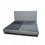 Cama King Size Semplice Moderna Tapiz Color Gris Con Cabecera