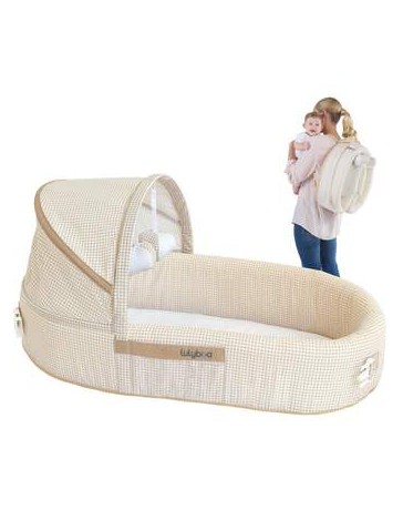 Cuna cama de viaje para bebe portatil, plegable en mochila LulyBoo - Envío Gratuito