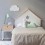 Cabecera Casa Infantil, Vintage Home Design, Casita, Madera De Pino-Blanco