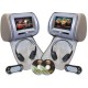 Cabeceras Con Dvd integrado Audífonos Gratis Pantalla Digital Juegos Gris - Envío Gratuito