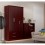 Ropero Closet Bertolini 583 3 Puertas 2 Cajones-Caoba